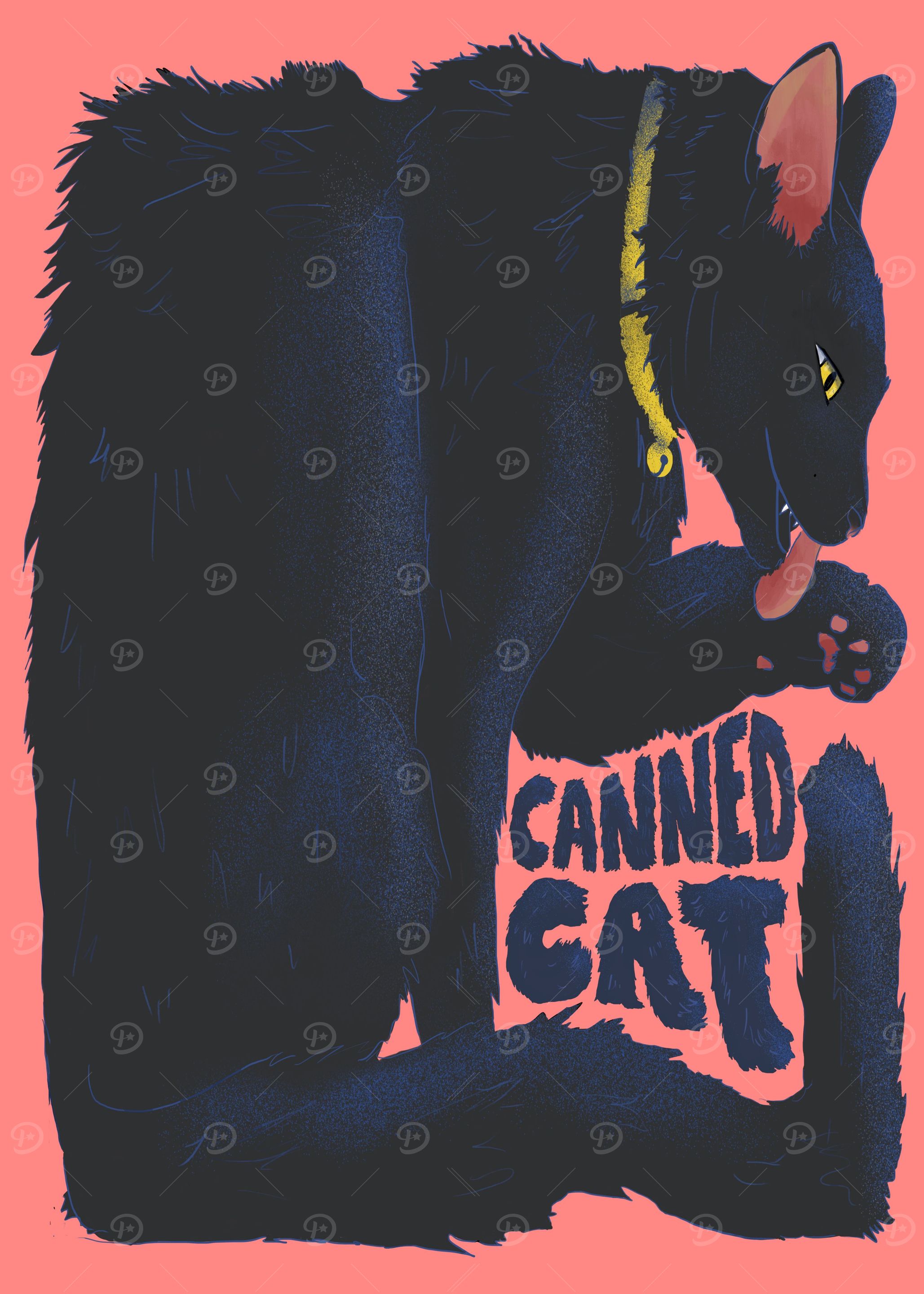 Canned black Cat