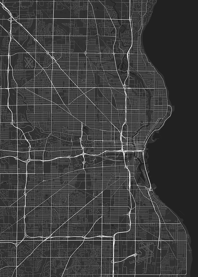 Milwaukee USA Map