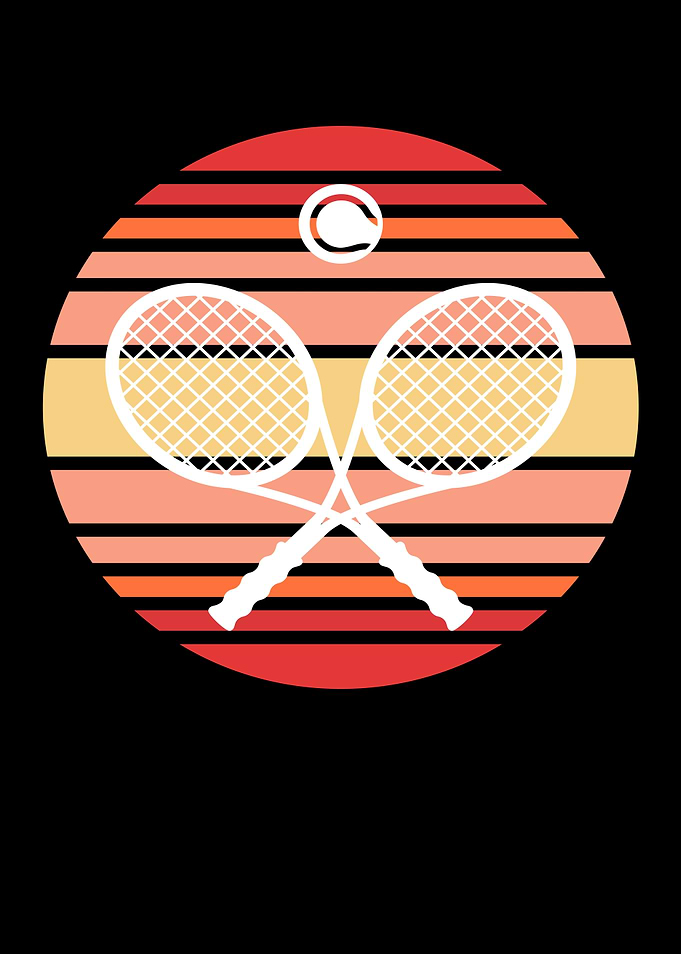 Tennis Retro Racket Ball