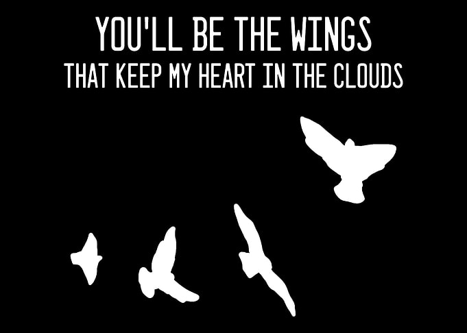 Couple Wings Sky Married A