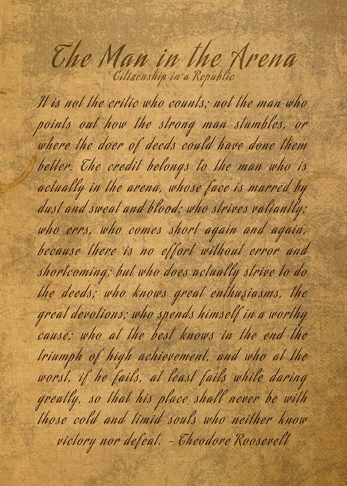 The Man in The Arena Quote