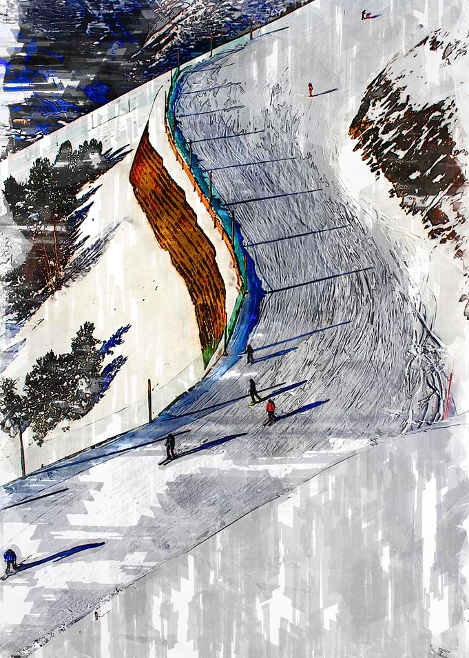 Ski Freestyle Abstract