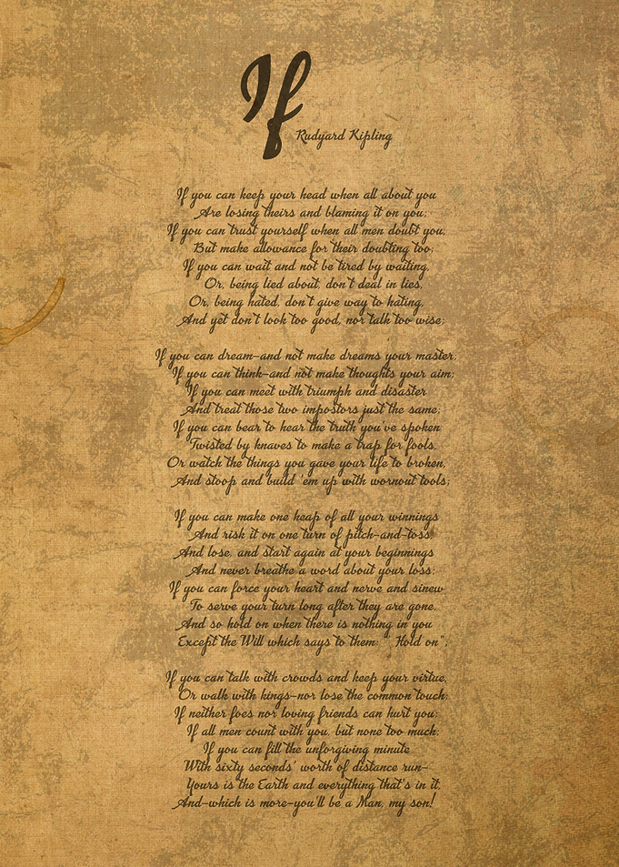 If by Rudyard Kipling Worn