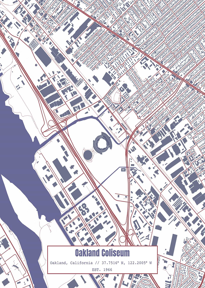 Oakland Coliseum Map