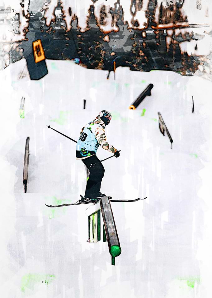 Skiing Freestyle Abstract