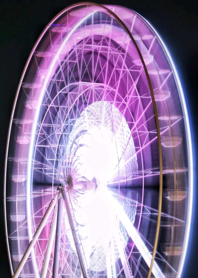Neon light Ferris Wheel