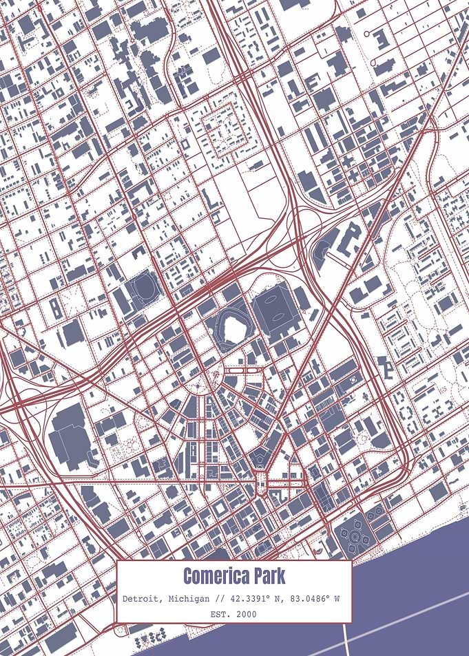 Comerica Park Map