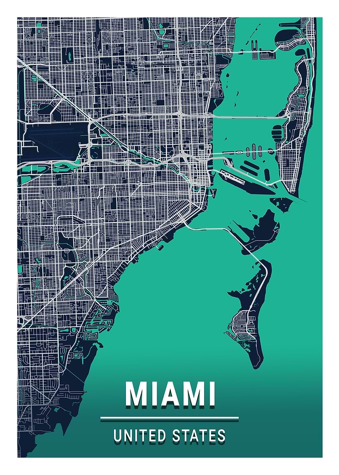 Miami Blue Dark Color City