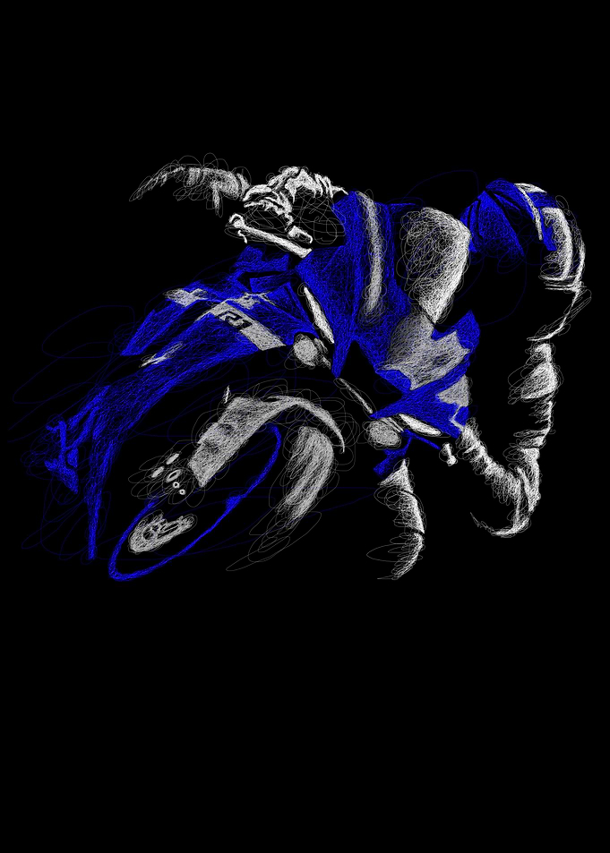 Yamaha R1 Scribble Art