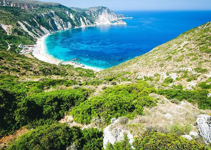 Myrtos Bay And Beach On Ke