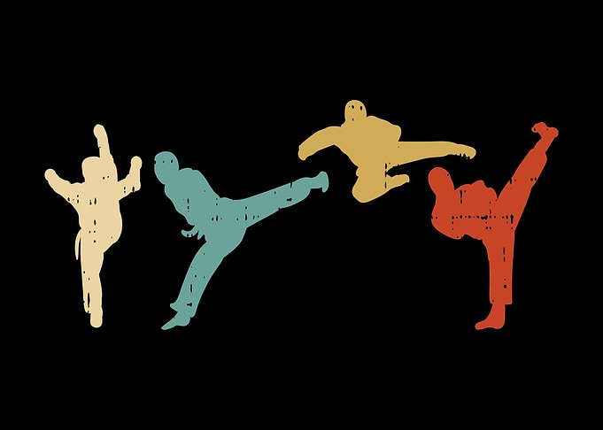 Taekwondo Kicks Retro