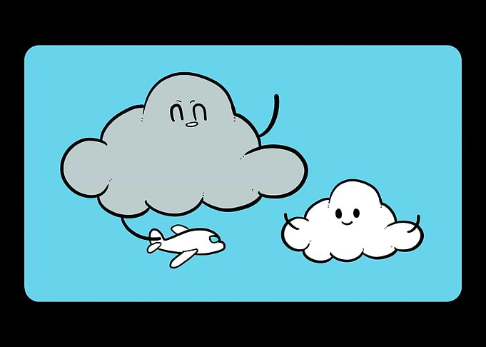 Cloud Airplane Funny Amazi