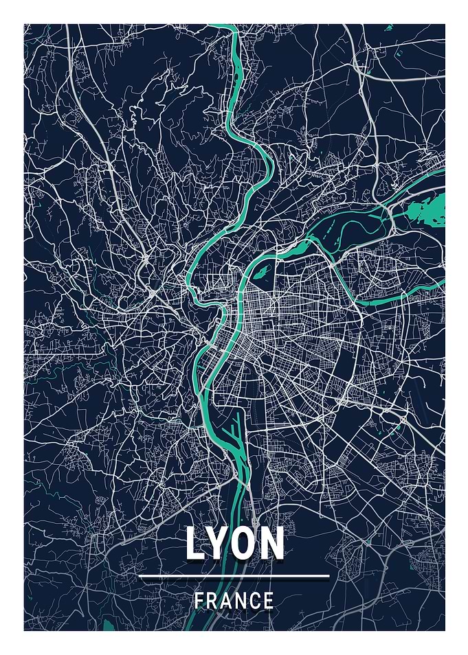 Lyon Blue Dark Color City