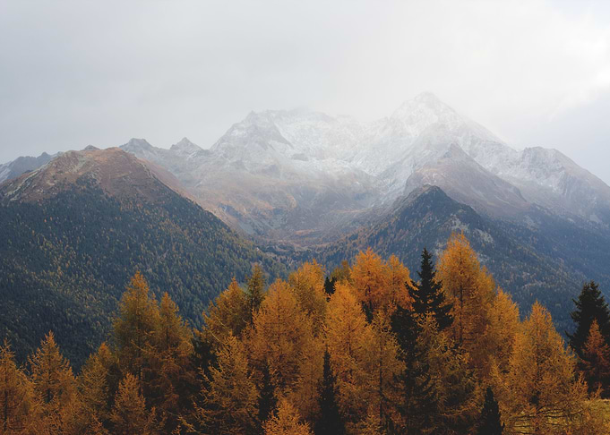Autumn and winter mountain