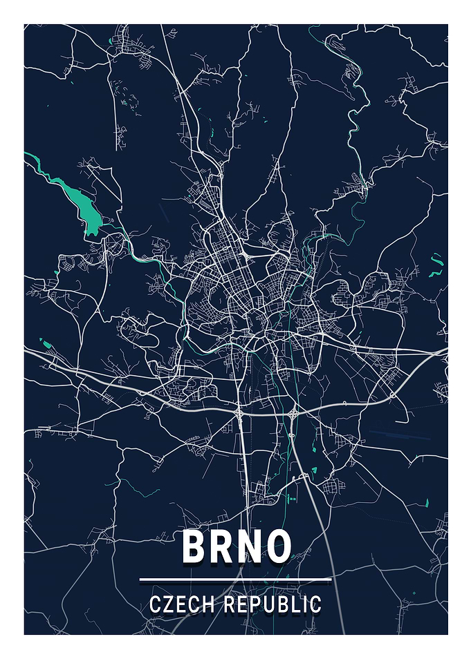 Brno Blue Dark Color City