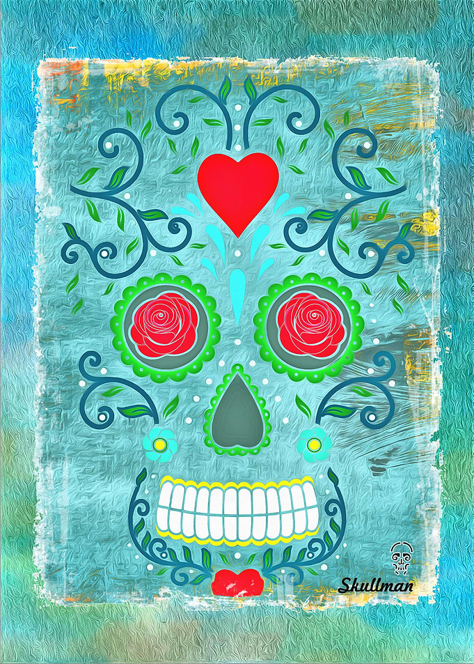 Colorful Sugar Skull Art
