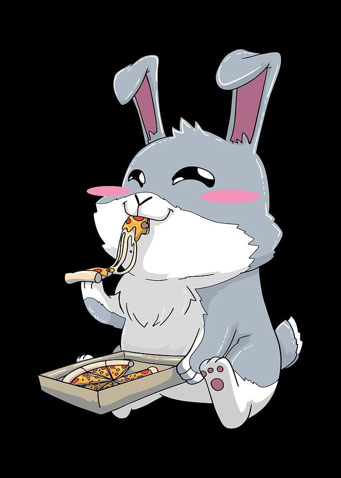 Pizza Bunny Rabbit Kawaii