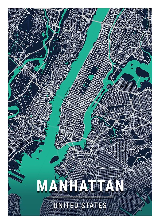 Manhattan Blue Dark Color