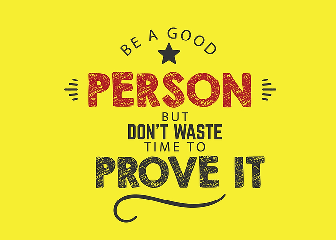 be a good person