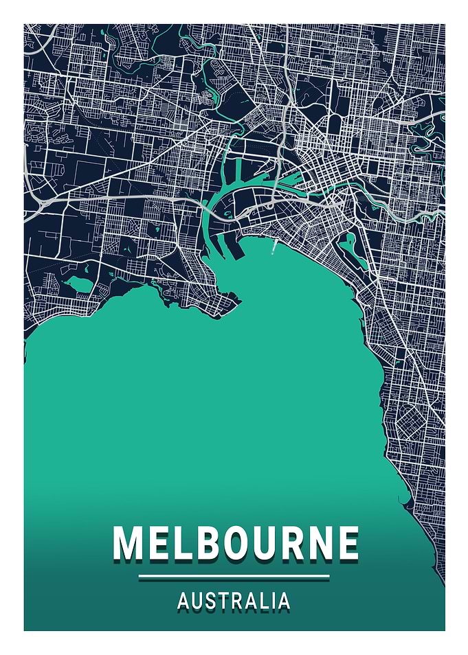 Melbourne Blue Dark Color