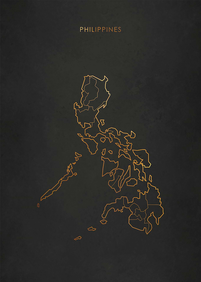 Gold Philippines Map