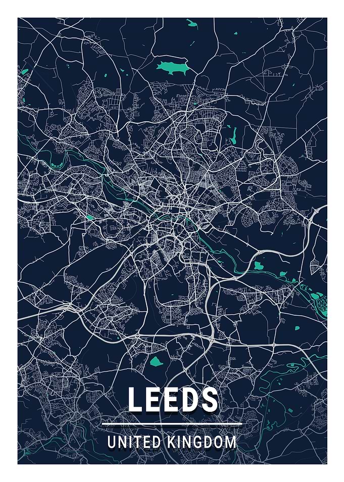 Leeds Blue Dark Color City