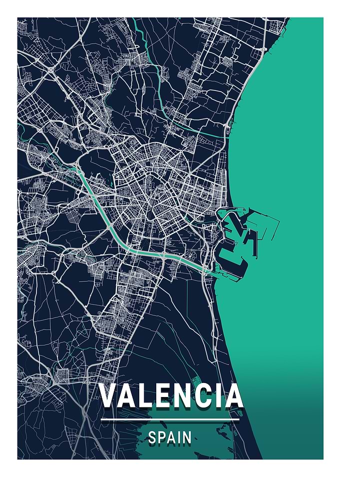 Valencia Blue Dark Color