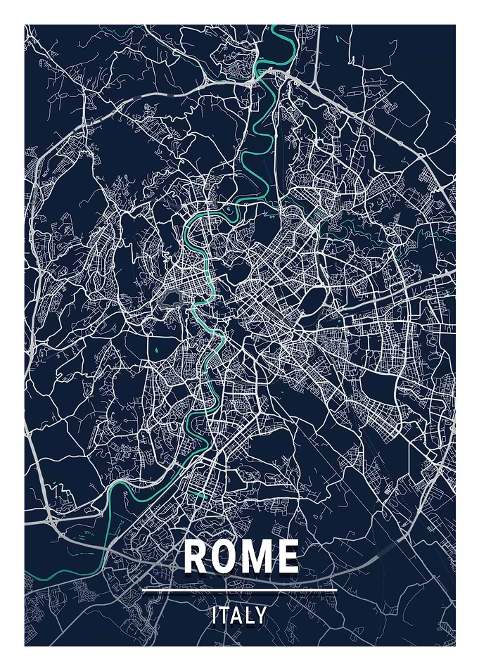 Rome Blue Dark Color City