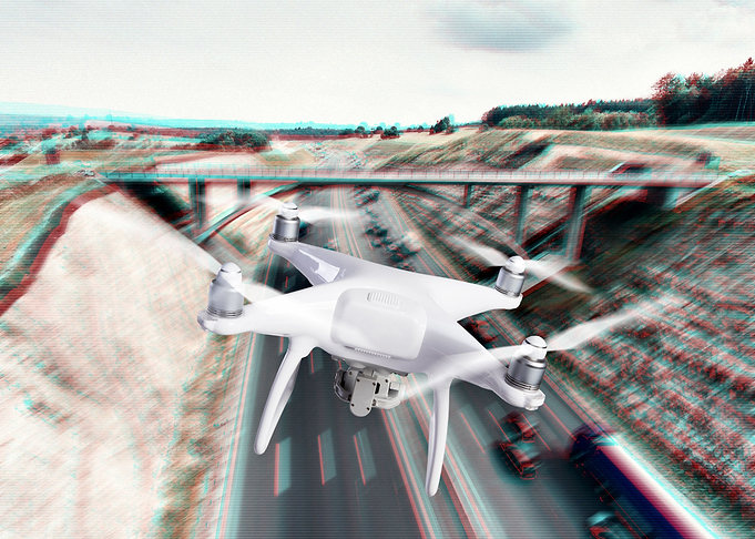 Hovering Drone Taking Pict