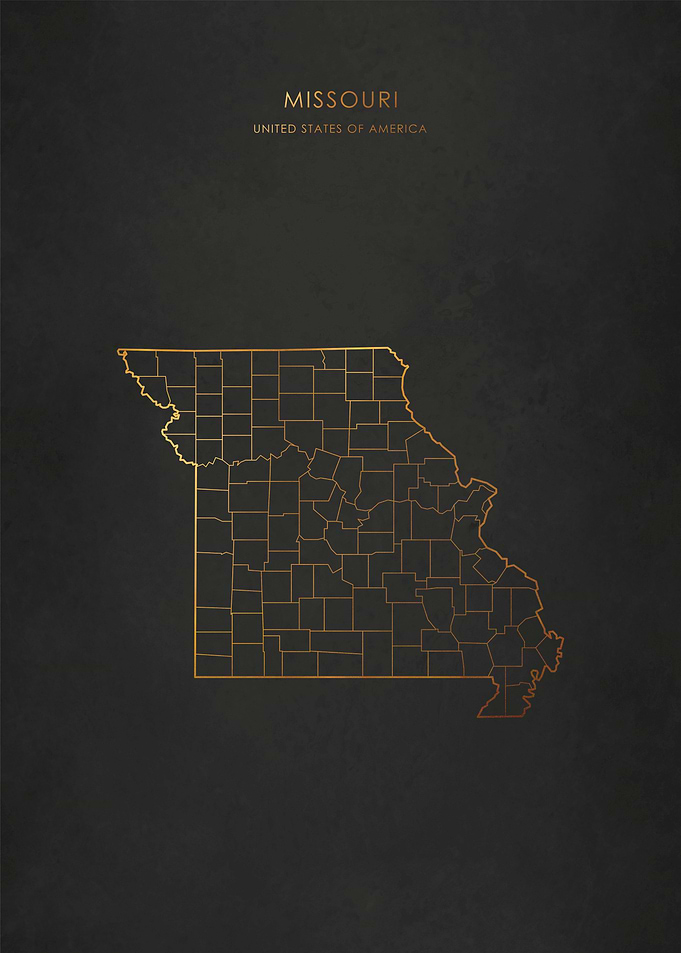 Gold Missouri Map
