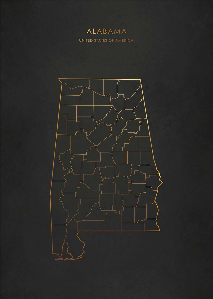 Gold Alabama Map
