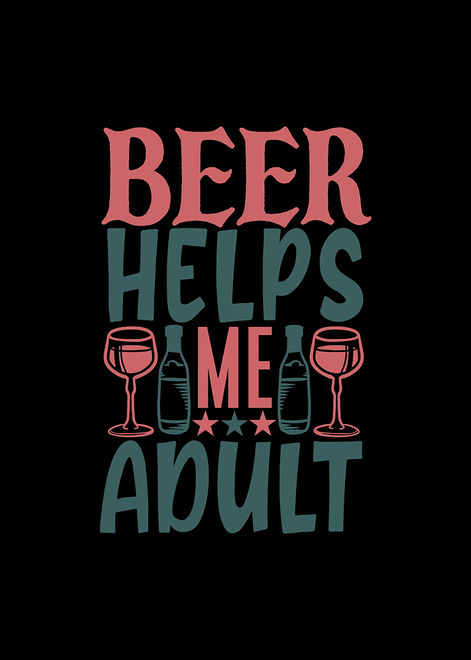 Beer Helps Me Adult