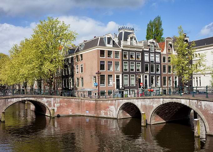 Amsterdam Canal and Houses