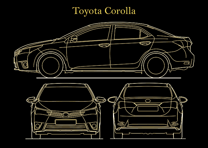 Toyota Corolla 2015 gold