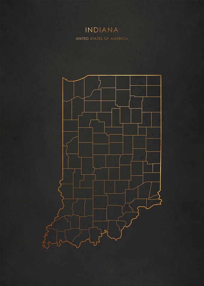 Gold Indiana Map