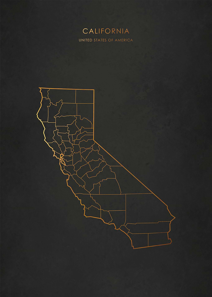 Gold California Map