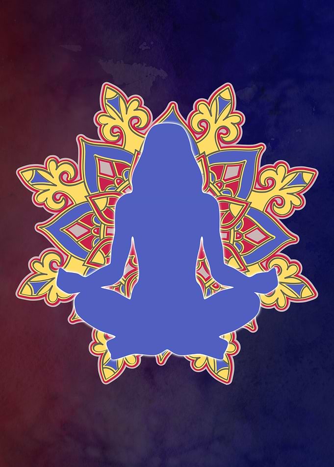 Female Yoga Pose Mandala