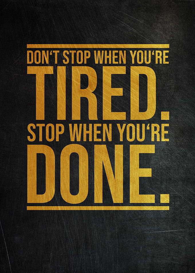 Stop When You Are Done