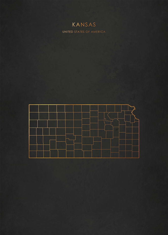 Gold Kansas Map