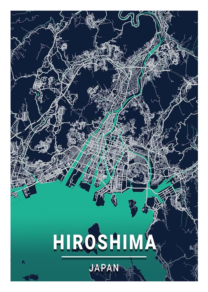 Hiroshima Blue Dark Color