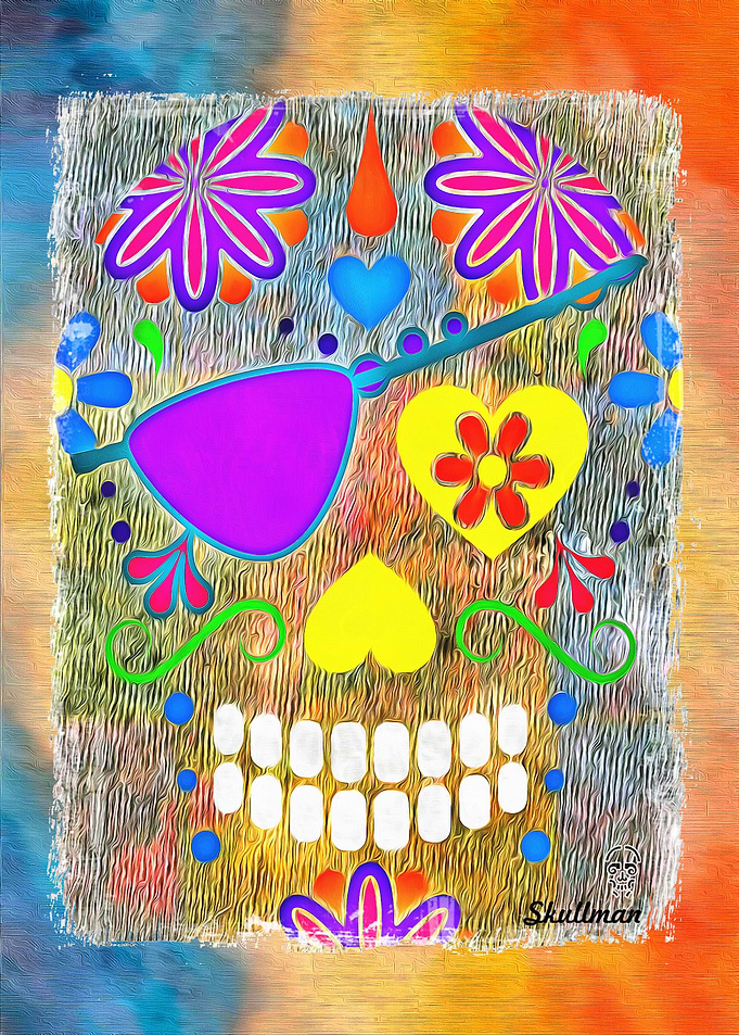 Colorful Sugar Skull Art