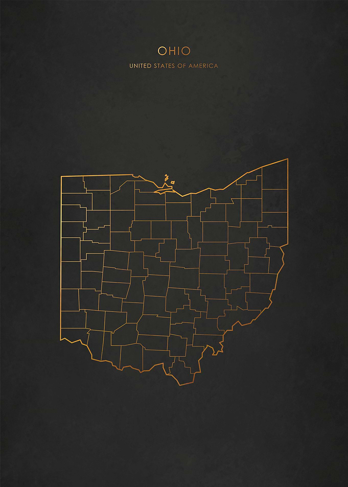 Gold Ohio Map