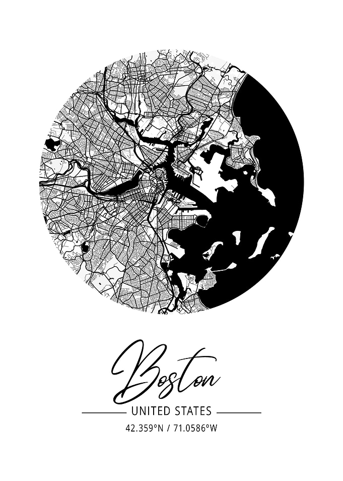 Boston Area City Map