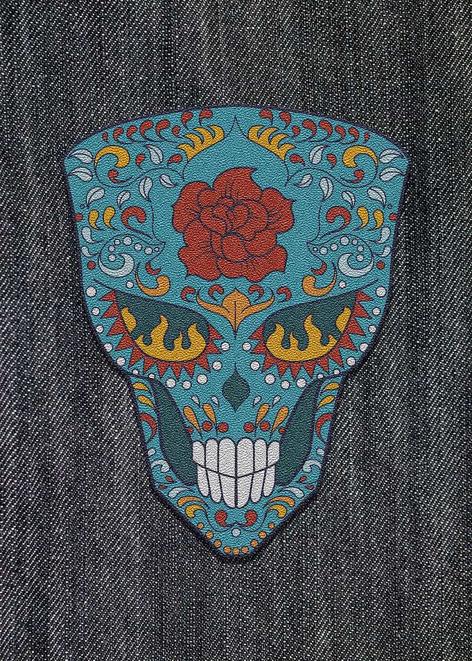 Skull Flames Rose