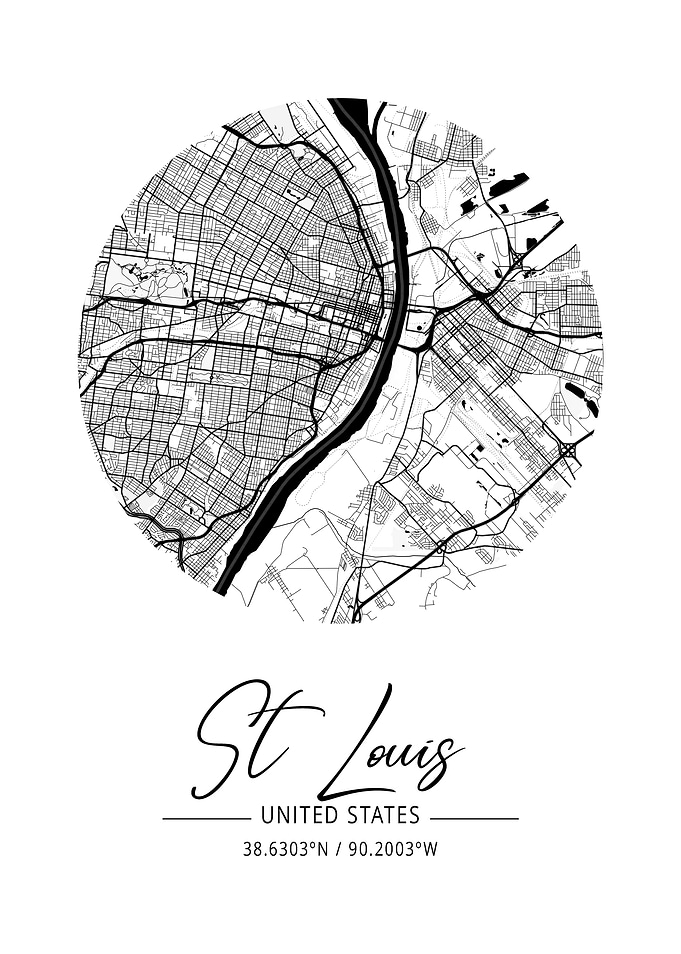 St Louis Area City Map