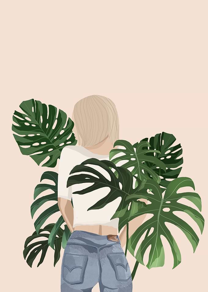 Girl with plants 7