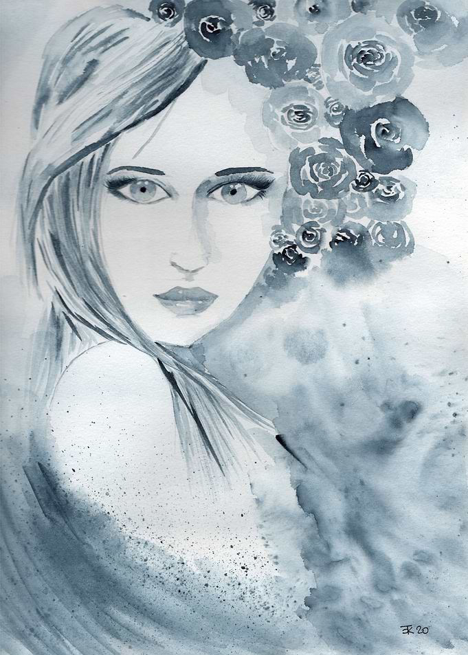 The woman in payne grey