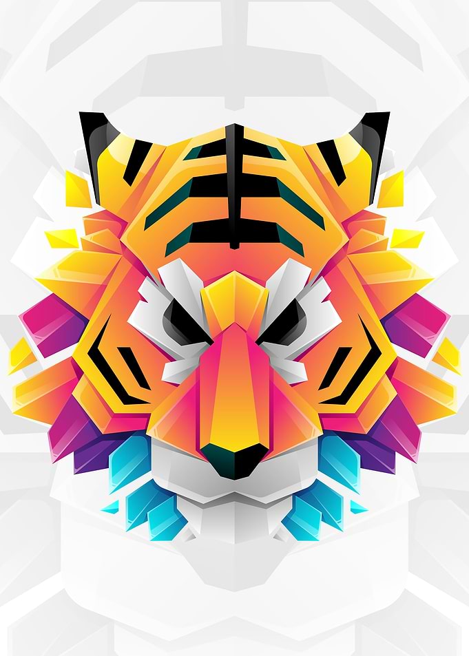 Colorful calm Tiger
