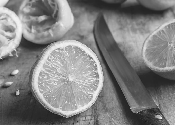 Cut up Lemon fruit