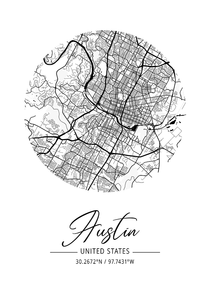 Austin Area City Map